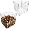 Relaxdays biocompostiera in Acciaio, Set da 2, HBT 76x76x76 cm, Filo Verniciato, Nera