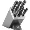 Zwilling Gourmet Set di Coltelli con Ceppo con Sistema Auto Affilante, 7 Pezzi, Grigio
