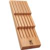ZWILLING inserto in legno per cassetto portacoltelli da cucina, per 12 coltelli, 41 x 15,5 x 4,8 cm, marrone