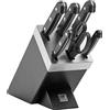 ZWILLING Gourmet ceppo coltelli da cucina autoaffilante 7 pezzi, acciaio speciale inox, nero, Made in Germany