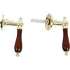 HOME It® Maniglia per Porta in Ottone con Impugnatura Scura - Rosette, Placchetta per Chiave e Viti Incluse - Design Danese Elegante e Solido per Porte Interne (30-45 mm)