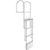 VEVOR Scaletta Telescopica per Molo, Scaletta Dritta Retrattile da Pontile, 4 Gradini Antiscivolo in PP, Portata Massima 227 kg, Struttura in Lega di Alluminio, Sistema Galleggiante Auto-Sollevante