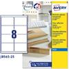 AVERY Etichette adesive J8565 - in poliestere - inkjet - rimovibili - 99,1 x 67,7 mm - 8 et-fg - 25 fogli - trasparente - Avery (unità vendita 1 pz.)