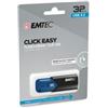 Emtec - Memoria USB B110 USB 3.2 Click&Easy - blu - ECMMD32GB113 - 32 GB (unità vendita 1 pz.)