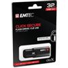 Emtec - Memoria USB B120 Click&Secure - ECMMD32GB123 - 32GB (unità vendita 1 pz.)