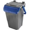 Mobil Plastic Contenitore portarifiuti Ecology - con sportello e maniglione - 35 L - grigio-blu - Mobil Plastic (unità vendita 1 pz.)