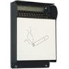 METALPLUS Posacenere murale - da esterno - 23,5 x 33 x 7 cm - grigio scuro - Metalplus (unità vendita 1 pz.)
