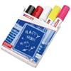 EDDING Marcatore a gesso liquido 4090 - punta scalpello - da 4 a 15mm - colori assortiti - Edding - astuccio 5 pezzi (unità vendita 1 pz.)