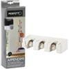 PERFETTO Appendi scope-attrezzi - 9,2x2,7x6,6 cm - 3 posti - Perfetto (unità vendita 1 pz.)