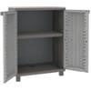TERRY Armadietto JWood 68 - 2 ante - 68 x 37,5 x 91,5 cm - PPL - effetto legno - grigio tortora - Terry (unità vendita 1 pz.)