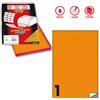 MARKIN Etichette adesive C-503 - in carta - permanenti - 210 x 297 mm - 1 et-fg - 100 fogli - arancio fluo - Markin (unità vendita 1 pz.)