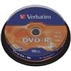 Verbatim - Scatola 10 DVD-R - serigrafato - 43523 - 4,7GB (unità vendita 1 pz.)