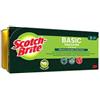 3M Spugna abrasiva Basic - salvadita - 14,2x2,4x11,5 cm - giallo-verde - Scotch-Brite - conf. 3 pezzi (unità vendita 1 pz.)