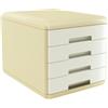 ARDA Cassettiera Vintage Milk - 4 cassetti - 29,5 x 38,5 x 28,2 cm - avorio - Arda (unità vendita 1 pz.)