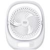 CFG Ventilatore da tavolo Kimono - ricaricabile - con luce LED - 24,8 x 8 x 30,5 cm - bianco - CFG (unità vendita 1 pz.)