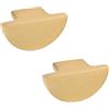 INCREWAY 2 maniglie per cassetti in ottone massiccio, maniglie per cassetti a mezza luna, maniglie per armadietti, pomelli moderni a semicerchio in rame, pomelli decorativi per porte (oro)