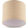 REV Paralume rotondo dal look moderno, lino di alta qualità, diametro 20 cm, paralume di ricambio per lampada a sospensione e lampada da tavolo, attacco E27, tortora
