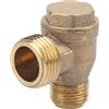 YWBL-WH Valvola di Ritegno per Compressore d'Aria a 2 Vie, Ottone, Filettatura 1/2x3/8, Senza Olio, per Pompe e Sistemi Pneumatici