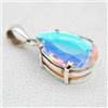 Incredibile Fuoco Topazio Gemma 925 Argento Sterling Fatto a Mano Ciondolo ER-40