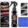MagiSel Rinnova Plastiche Auto, Pulizia Auto Interni, Rimuovi Graffi Plastica, Aumenta la Lucentezza & Resistente ai Raggi UV per Rinnova Plastica Esterne ed Interna, Ravviva di Colore Nero 120ML