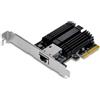 TRENDnet, TEG-10GECTX, Adattatore di rete PCIe 10G, converte uno slot PCI Express in una porta Ethernet 10 Gigabit, supporto Windows e Windows Server
