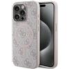 Guess Custodia GUHMP14XG4GFRP per iPhone 14 PRO Max 6,7 Pollici Custodia Rigida Rosa Collezione 4G Pelle Logo in Metallo