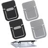 MBAIYO 4 piedini autoadesivi per tastiera, portatili, invisibili, per scrivania, tastiera, supporto per computer portatile, con silicone antiscivolo (nero + argento)
