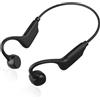 Synkris Cuffie Conduzione Ossea Auricolari Bluetooth senza fili V5.3 HiFi Stereo Sport con HD Micro Cuffie Sportive Impermeabile IPX8 per Corsa Nuoto Ciclismo Fitness Ufficio