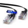 Mr. Tronic Cavo Ethernet Cat 6 da 25m Piatto, Cavo di Rete LAN Cat 6 ad Alta Velocità con Connettori RJ45 Per una Connessione Internet Veloce 1 Gbps - Patch AWG24 | UTP CCA (25 Metri, Nero)