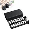 Kiorafoto Confezione da 2 porta batterie LR44, custodia a bottone per 36 batterie LR44/AG13/A76/357/SR44/SR1153/SG13/LR1154, contenitore rotondo a bottone, adatto per slot batteria D e design estraibile
