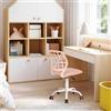 FurnitureR Sedia per bambini regolabile in altezza, colorata ergonomica, con schienale e braccioli, sedia per bambini a 5 ruote, per bambini dai 3 ai 10 anni, carico massimo 100 kg