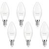 UNITEDLUX Lampadina LED a baionetta C37, 5 W, equivalente a 40 W, 3000 K, luce bianca calda, 450 lm, CRI> 80, senza sfarfallio, non dimmerabile, confezione da 6