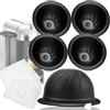 LUKELI Capsule Riutilizzabili Vertuo per Nespresso - 5 Capsule di Caffè Ricaricabili Con 10 Fogli di Alluminio Usa e Getta (230 ml)
