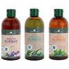 Herbamedicus Set di 3 accessori per il bagno di erbe aromatiche, lavanda con oli essenziali di lavanda Herbal Bath Herbamedicus, 3 x 500 ml