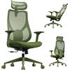 SENSE7 Moyo Sedia da ufficio ergonomica Sedia da scrivania Verde Braccioli 3D Schienale in rete Supporto lombare Sedia direzionale Sedia per PC Ufficio domestico 150 kg