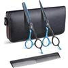 Purple Dragon Forbici da parrucchiere Forbici da parrucchiere professionali da 5,5 pollici Set di forbici da parrucchiere taglio di capelli perfetto per donne e uomini Forbici affilate (QHBlau)