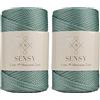 S SENSY Sensy, Cordoncino in poliestere da 5 mm, 95 metri, 100% polipropilene, per macramè, 5 mm, per borse all'uncinetto, macramè, filo all'uncinetto, regalo per maglieria (Saggio)
