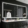 Ratsamee 80x150cm Specchio Bagno con Luce, 3 Colori Dimmerabili, Antiappannamento, Memoria, Touch Control, Montaggio a Parete - Specchio Trucco con Illuminazione