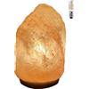 H HANSEL HOME Lampada di sale dell'Himalaya 5-7KG 100% naturale Salt Range Pakistan, Base Madeira, +1 lampadina LED di ricambio per spina europea
