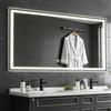 Ratsamee 70x120cm Specchio Bagno con Luce, 3 Colori Dimmerabili, Antiappannamento, Memoria, Touch Control, Montaggio a Parete - Specchio Trucco con Illuminazione