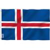ANLEY Fly Breeze 3x5 Piedi Bandiera Islanda - Colore Vivido e Resistente Ai Raggi UV - Testata In Tela E Doppie Cuciture - Bandiera Nazionale Islandese Poliestere Anelli Ottone 3 X 5 Piedi
