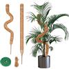 Yeecka Palo di Muschio Pieghevole, 2 Pezzi 60cm Palo Cocco Piante, Bastone per Piante Rampicanti, Tutore Muschiato per Monstera per Piante da Interno e Giardino con Struttura Resistente