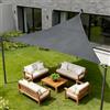 HENG FENG Vela Ombreggiante Triangolare 3x3x4.25m, Tenda da Sole Esterno Impermeabile in Tessuto Oxford con Protezione UV 95%, per Giardino Terrazza Piscina, Antracite