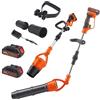 Strixorn Soffiatore a Batteria Potente 400W, 150 MPH, 29000 RPM, 2 Batterie da 1500mAh, Soffiatore Elettrico a Velocità Variabile per Foglie Giardino, Soffiatori da Giardino Leggeri con Turbo