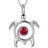 Aurora Tears, collana con ciondolo tartaruga in argento Sterling 925, con pietra portafortuna, gioielli con zirconia cubica, regalo per donne DP0172, Argento sterling