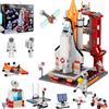 Booyuer Space Shuttle 11-in-1 STEM Set, 888 PPCS Giocattolo Spaziale City Astronave Kit Costruzione con Torre di Controllo & Figure Astronauti, Regalo Compleanno per Bambini Ragazzi Ragazze 6+