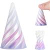 Gosknor Fidget Toys Spirale, Stampato in 3D Cono Impossibile Scultura Passante a Piramide Impossibile Giocattolo Fidget Passante a Elica per il Rilassamento dallo Stress (Cristallo Bianco Viola)