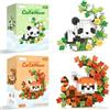 KMFASVX Mini Mattoncini da Costruzione Panda, Set di Mattoncini da Costruzione, Mini Animali Set di Simpatici, per Bambini a Partire dai 6 Anni, Regalo di Compleanno