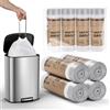 YEAUPE PRO Sacchetti Spazzatura con Manici 50L, Resistenti e Spessi, Pre-tagliati, Misura XL 66x78 cm, Bianchi, per Pattumiera Cucina (60 pezzi (pack da 4), 50L)