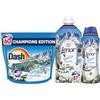 Dash PODS Detersivo In Capsula,60 Lav + Lenor Ammorbidente Lavatrice,87 Lav + Lenor Profumatore Bucato Perle Profumate 495gr, Cortina,Edelweiss Muschio Bianco, Pulizia E Freschezza in un Solo Lavaggio